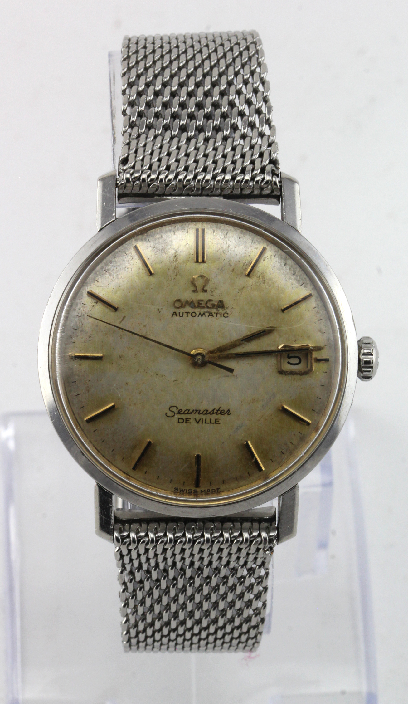 Gents stainless steel cased Omega Seamaster De Ville automatic wristwatch circa 1964/65. The dial