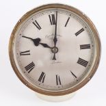 Synchronome (London) Electric brass clock, total diameter 19cm approx. (untested, sold as seen)