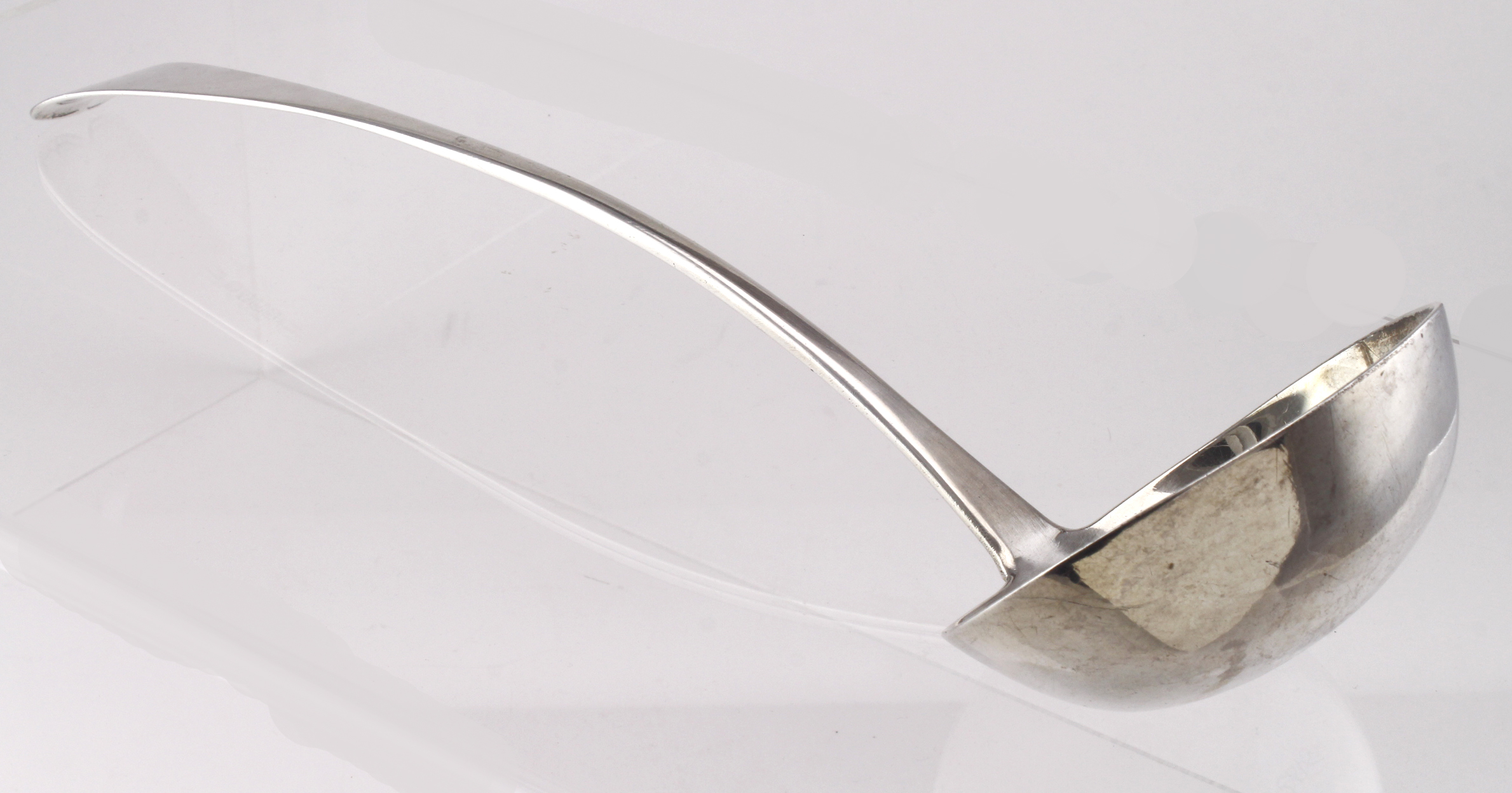 Early 19th century Scottish provincial silver Fiddle pattern soup ladle by Alexander Cameron, Dundee
