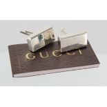 Boxed set of Gucci silver cufflinks