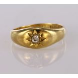 18ct Gold Solitaire Diamond Ring size I weight 4.1g