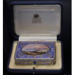 Late 18th Century / early 19th Century Swiss antique gold snuff box painted in multi-coloured