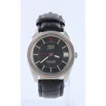 Gents Omega Electronic f300 Hz Seamaster Chronometer wristwatch. The black dial with date aperture