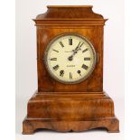 Large walnut cased mantel clock, enamel dial with Roman numerals, reads 'Camerer Kuss & Co.,