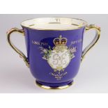 Adderley Ware 1937 George VI Coronation two-handled loving cup, height 125mm approx.
