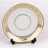 Flight Barr & Barr Worcester dish, circa 19th Century, white with gilt decoration, impressed crown