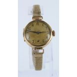 Mid-size gold filled case wristwatch by Election circa 1930s.