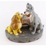 Walt Disney interest. A large figure depicting Lady & the Tramp sharing spaghetti, by Costa