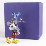 Swarovski Mickey Mouse Celebration figure, height 14cm approx., contained in original box with outer