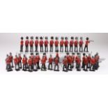 Britains. A collection of approximately forty Britains lead soldiers, including one on horseback