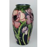 Moorcroft Pottery 'Anemone Tribute' vase, circa 2002, by Emma Bossons, makers marks to base,
