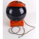 JVC Videosphere orange television, on orginal base, diameter (untested, sold as seen)