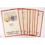 Set of eight Original World War Two Careless Talk Costs Lives war time propaganda series lithographs