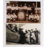 Football - Welsh interest - copy postcard sized photos Merthyr Tydfil team photo 1950/51 winners