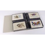 Silks, mixed collection in album, military, better designs, Spanish, etc   (approx 66 cards)