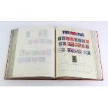 King George VI Stamp Album by Gibbons (red) British Commonwealth Issues with a range of unmounted