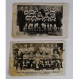 Football - original RP postcards of Walthamstow Avenue Team 1932-33 by W A Williams, and 1935-36.