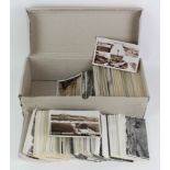 Topographical real photos, varied collection in long box, commencing with letter N, duplication   (