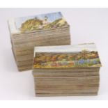 Art cards, topographical, various artists 'Oilchrome' finish, duplication (approx 525 cards)