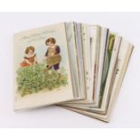 Embossed Greetings range of old postcards inc Thanksgiving, Valentines, Christmas, New Year,