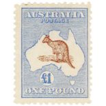 Australia £1 brown and ultramarine SG15, 1913-14, mounted mint, cat £3000