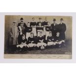 Football - Barnsley FC 1904 team postcard, RP. Scarce
