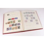King George VI Stamp Album by Gibbons (red) British Commonwealth mint collection, light picking