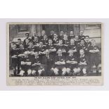New Zealand Rugby Football Team 1924/25 original postcard with Fixture List to reverse.