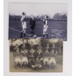 Football - Bury St Edmunds v Stowmarket, Suffolk Senior Cup Final 1934 copy postcard showing Fred