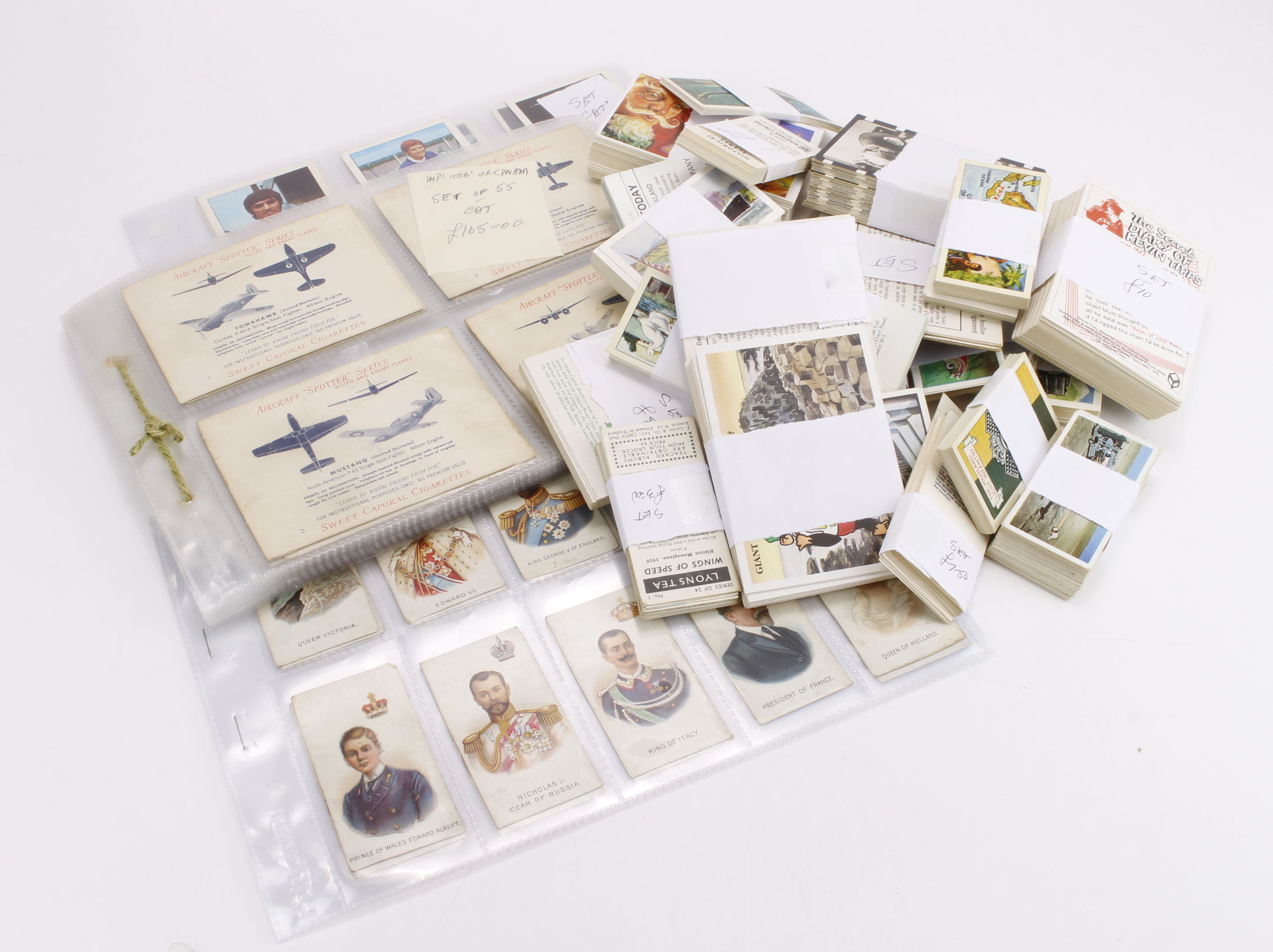 Collection of 28 complete sets & 1 part set, sets are Imperial Tobacco Canada - Aircraft Spotter,