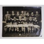 Cardiff City b&w team press photo 9"x7" of team taken before match v West Bromwich Albion at the