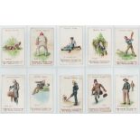 Faulkner - Cricket Terms, complete set in a page, mixed condition, mainly G - VG, (see illustration)