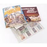 Trade - mixed lot inc various Banknote themed cards / albums, plus a selection of Brooke Bond