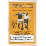 F A Cup Final programme - Arsenal v Huddersfield 26th April 1930