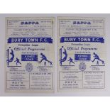 Bury Town v Gillingham Reserves Metropolitan League 2/11/64 with press cuttings, and in Metropolitan