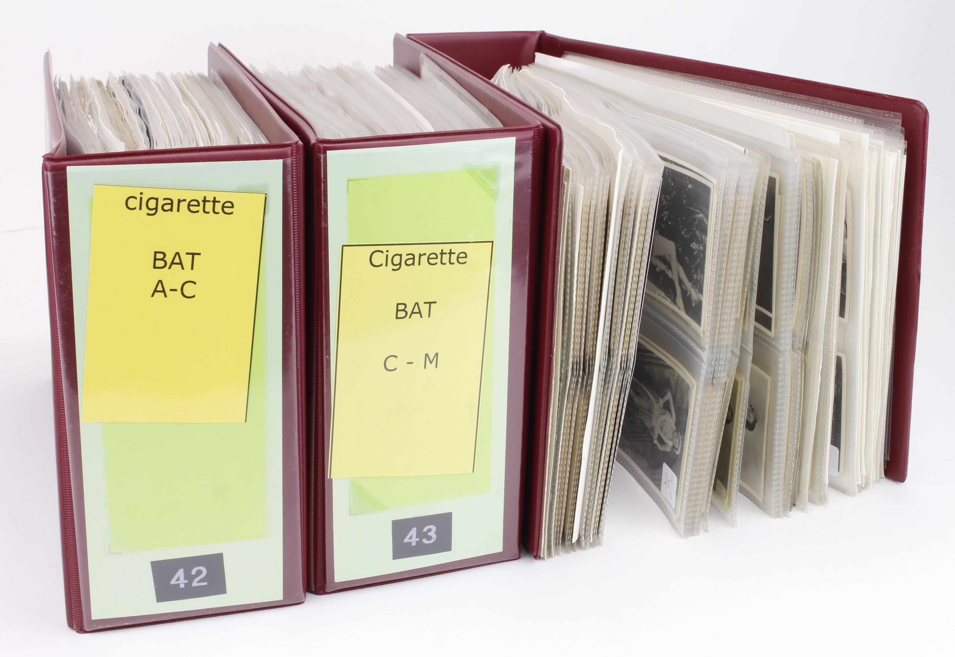 British American Tobacco Company, a large stock of cards contained in 3 larger than normal albums,