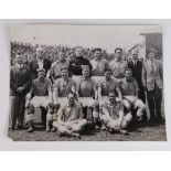 Cardiff City b&w press photo 8"x6" very scarce, taken at match v Leyton Orient 7/6/1947. With