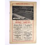 Doncaster v York City, Div 3 North, played 7/6/1947. Special edition to celebrate Doncaster being