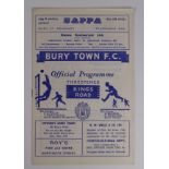 Bury Town FC v Norwich City A, played 30/11/1964, Eastern Counties League