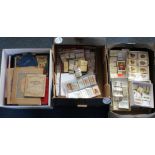 Large original unpicked Cigarette Card / Trade Card collection, loose or in plastics, in albums.