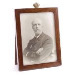 Oscar Fredrik, last King of Sweden and Norway, portrait photo c1902 in high quality frame. Label