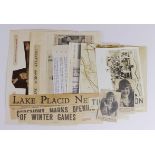 Mollie Phillips, female Ice Skater - ephemera relating to 1932 Winter Olympics at Lake Placid. Inc