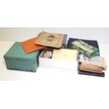 Crate containing large quantity of cards in tins, boxes, etc , sets, part sets & odds, both