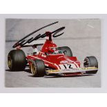 Formula 1 - Niki Lauda 1974 colour postcard hand signed by Lauda. Driving Schderia Ferrari