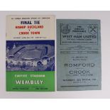 F A Amateur Cup Romford v Crook Town Semi Final Replay at West Ham 26/3/1949. Plus 1954 Final