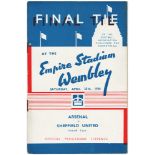 F A Cup Final programme - Arsenal v Sheffield United 25th April 1936