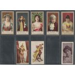 Churchman - small collection of 11 cards in pages, Actresses - FROGA A x 3 & FROGA B x 5, Beauties -