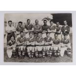 Cardiff City 1952/53 season b&w press photo 11"x8" of team taken pre season august 1952 with press