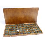 Roman, and GB, Copper & Bronze Coins in a wide wooden case, mixed grade.
