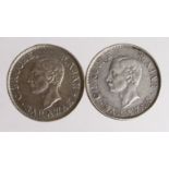 Sarawak silver 10 Cents (2): Rajah C. Brooke 1900H VF, and 1911H, ex-mount lightly cleaned GVF